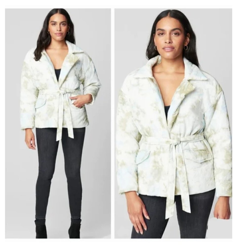 Blank Nyc Lightweight Jacket Quilted Wrap in Perfect Day Women L Large NWT flaw